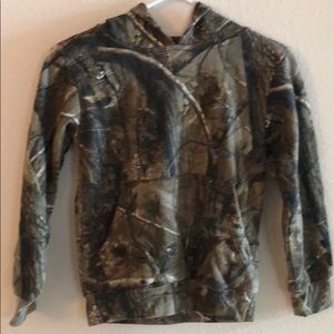 Boys Camo hunting hoodie size small